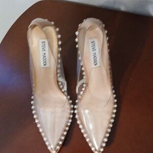 Steve Madden Women's Clear and Tan Heels